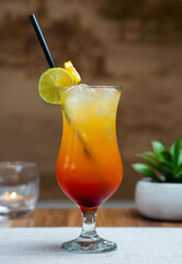 Sex On The Beach Cocktail With Beatiful Background