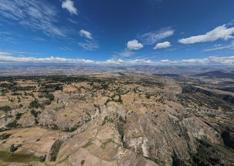 Panoramic view of the mountainous landscape of Ayacucho.