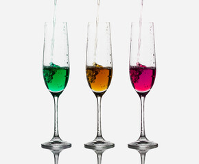 glass wine champagne transparent liquid color
