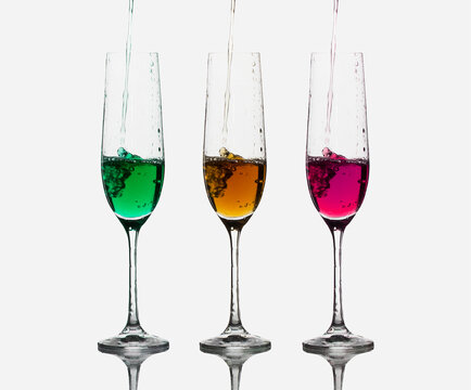 glass wine champagne transparent liquid color