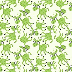 Cartoon animals seamless aliens giraffe pattern for kids clothes print and wrapping paper and accessories