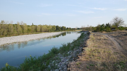 Brembo river, near Bonate Sopra
