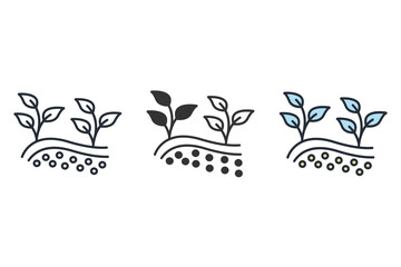 plant growth icons  symbol vector elements for infographic web