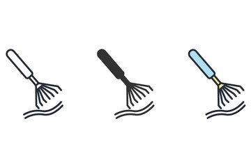 rake icons  symbol vector elements for infographic web