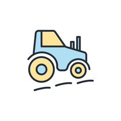 Tractor icons  symbol vector elements for infographic web