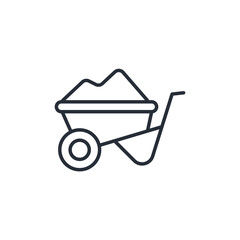 Fototapeta na wymiar wheelbarrow icons symbol vector elements for infographic web