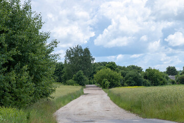 unpaved highway in rural areas