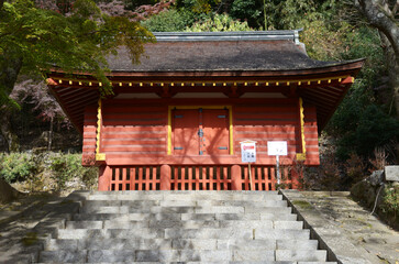 秋の談山神社　東宝庫　奈良県桜井市多武峰