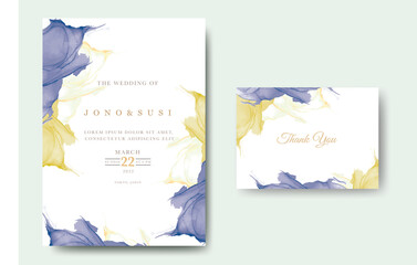 Hand Painted Watercolor Wedding Invitation card