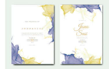 Hand Painted Watercolor Wedding Invitation card