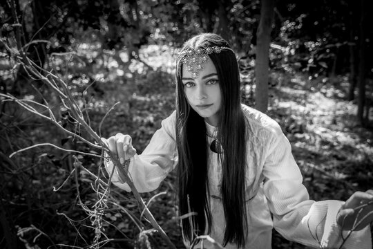 woman elf in the forest 