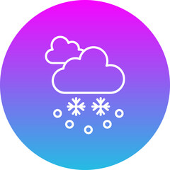 Snowfall Gradient Circle Line Inverted Icon