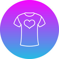 Shirt Gradient Circle Line Inverted Icon