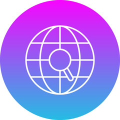 Browser Gradient Circle Line Inverted Icon