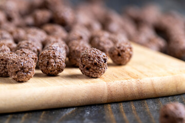 chocolate balls are used as a dry breakfast with the addition of milk or yogurt