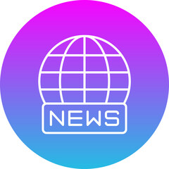 Logotype Gradient Circle Line Inverted Icon