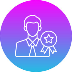 Best Gradient Circle Line Inverted Icon