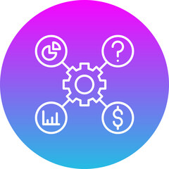 Efficiency Gradient Circle Line Inverted Icon