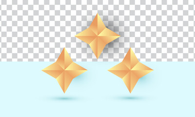 unique realistic colorful star icon 3d design isolated on background.Trendy and modern vector in 3d style.