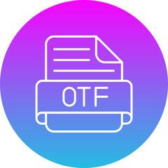 Otf Gradient Circle Line Inverted Icon