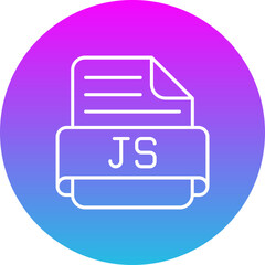 Js Gradient Circle Line Inverted Icon