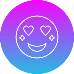 Emoticon Gradient Circle Line Inverted Icon