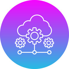 Saas Gradient Circle Line Inverted Icon