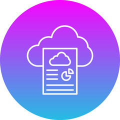 Document Gradient Circle Line Inverted Icon