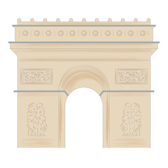 Isolated triumphal arch building landmark Vector