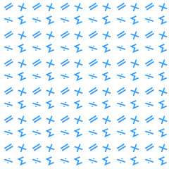 Mathematics Symbol Pattern Background Vector Illustration Doodle Sigma Plus Minus and Equal