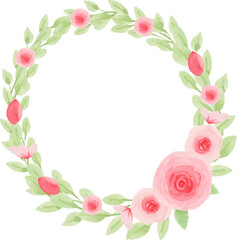 Rose Wreath Watercolor