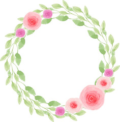 Rose Wreath Watercolor