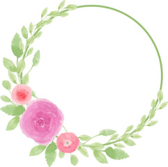 Rose Wreath Watercolor