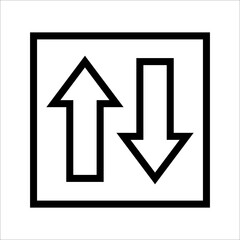 Transfer arrow line icon. linear style sign for mobile concept and web design. Right arrow left simple line vector icon. Symbol, logo illustration.