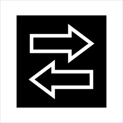 Transfer arrow line icon. linear style sign for mobile concept and web design. Right arrow left simple line vector icon. Symbol, logo illustration.
