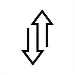 Transfer arrow line icon. linear style sign for mobile concept and web design. Right arrow left simple line vector icon. Symbol, logo illustration.