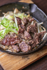 鹿肉のガーリックソテー