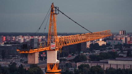 View of a crane in in Bratislava, Slovakia