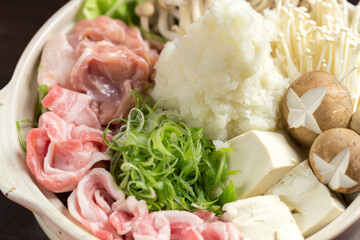 大根おろしたっぷりの鶏鍋