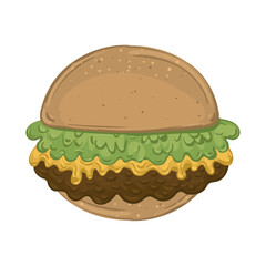 Isolated hamburger icon Fast food Vector