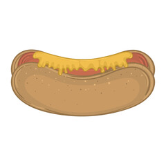 Isolated hot dog icon Fast food Vector