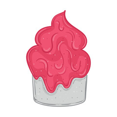 Isolated icecream icon Sundae Sweet dessert Vector