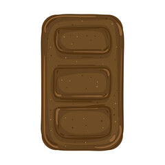 Isolated chocolate bar icon Sweet candy dessert Vector