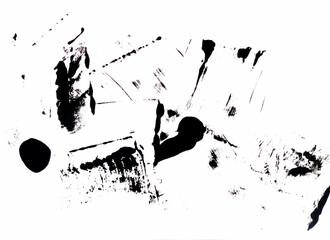 Expressive black ink textures for digital art.