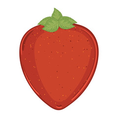 Isolated strawberry icon Fruits Healthy food Vector