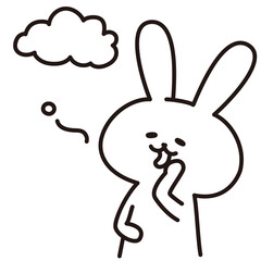 色加工ok うさぎ素材No.32 天候_曇り