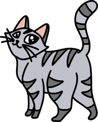 Fototapeta na wymiar Cute Cats Kitty Cartoon Animal Pet Character Happy collection illustration