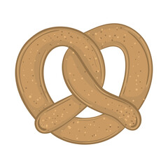 Isolated pretzel icon Bakery product Vector