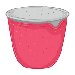 Isolated yogurt rate Dairy product icon Vector