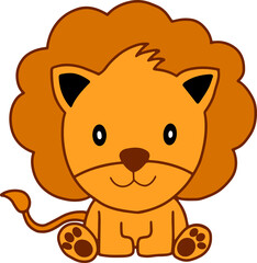 Fototapeta premium Cute animal character for kids and baby illustration